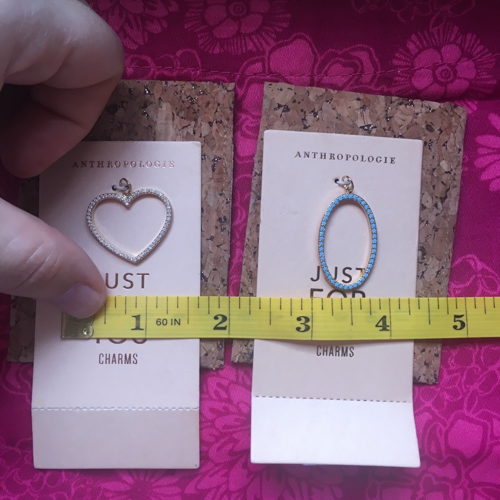 2 NWTs “Just For You” necklace charms from Anthropologie! - Picture 7 of 8